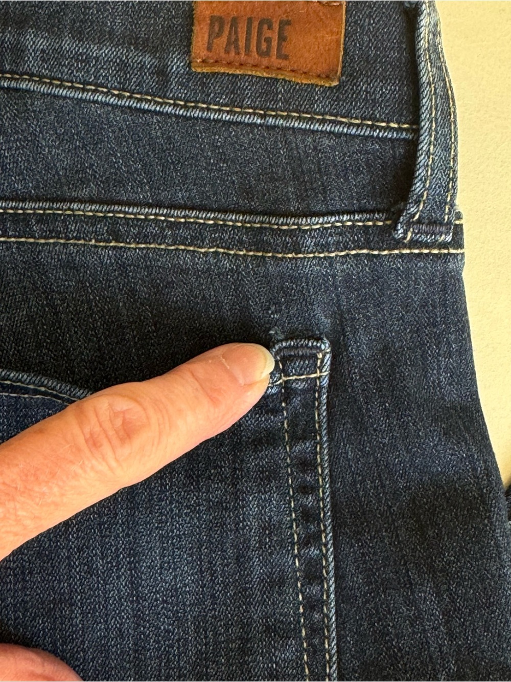 PAIGE Maternity Verdugo Skinny Jeans Blue Stretch Side Panels “Nottingham” - Picture 16 of 16